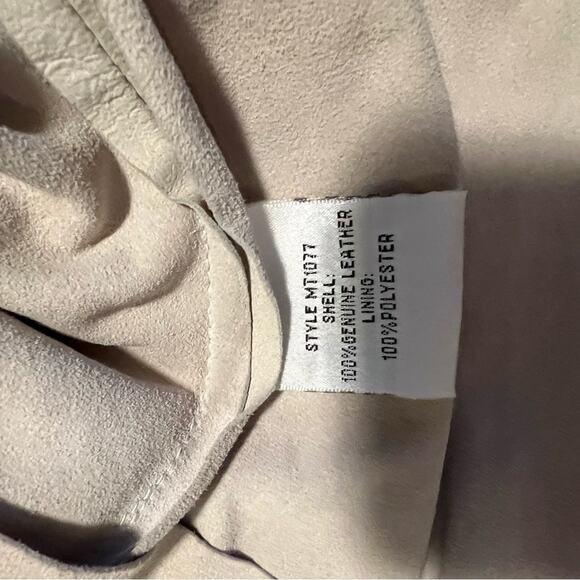 My Tribe 100& Genuine Leather Tan Lightweight Open Jacket Small - Picture 9 of 12